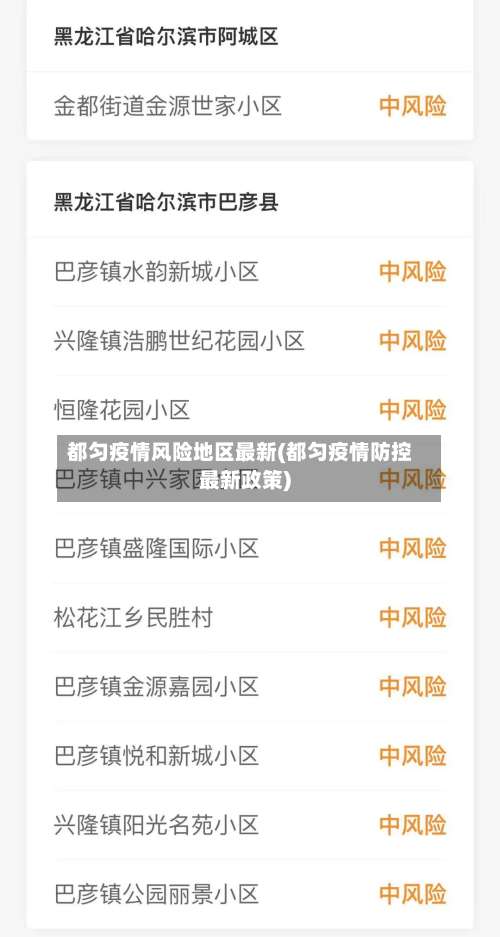 都匀疫情风险地区最新(都匀疫情防控最新政策)-第3张图片