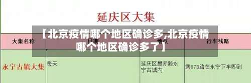 【北京疫情哪个地区确诊多,北京疫情哪个地区确诊多了】-第1张图片
