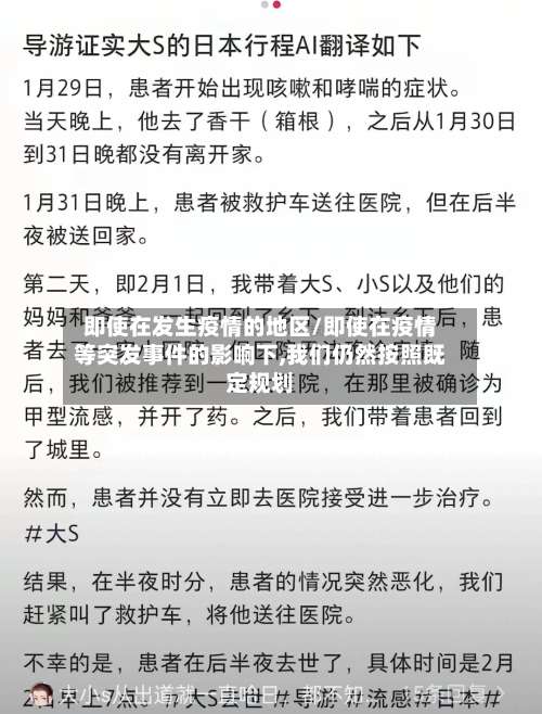 即使在发生疫情的地区/即使在疫情等突发事件的影响下,我们仍然按照既定规划-第1张图片