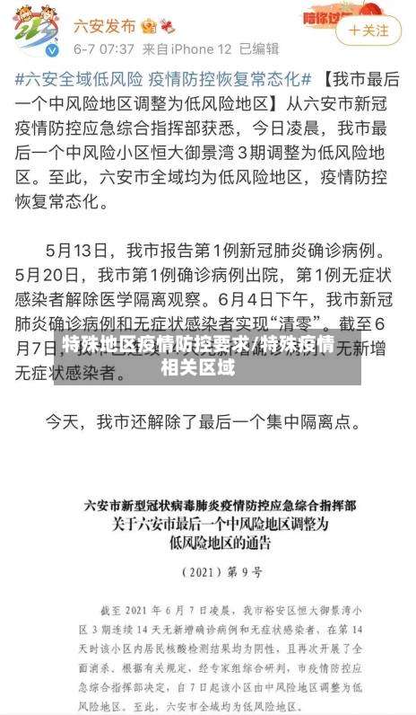 特殊地区疫情防控要求/特殊疫情相关区域-第1张图片