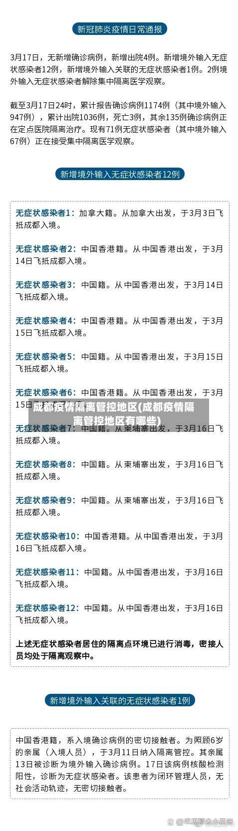 成都疫情隔离管控地区(成都疫情隔离管控地区有哪些)-第1张图片