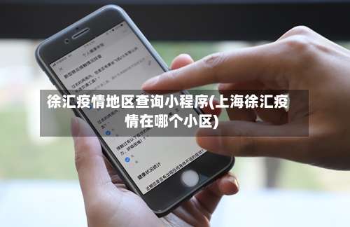 徐汇疫情地区查询小程序(上海徐汇疫情在哪个小区)-第2张图片
