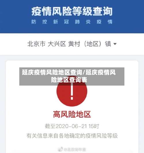 延庆疫情风险地区查询/延庆疫情风险地区查询表-第1张图片