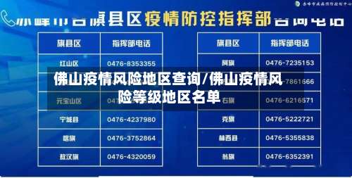 佛山疫情风险地区查询/佛山疫情风险等级地区名单-第2张图片