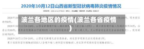 波兰各地区的疫情(波兰各省疫情)-第2张图片