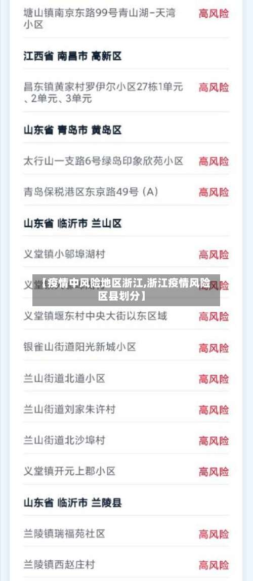 【疫情中风险地区浙江,浙江疫情风险区县划分】-第3张图片