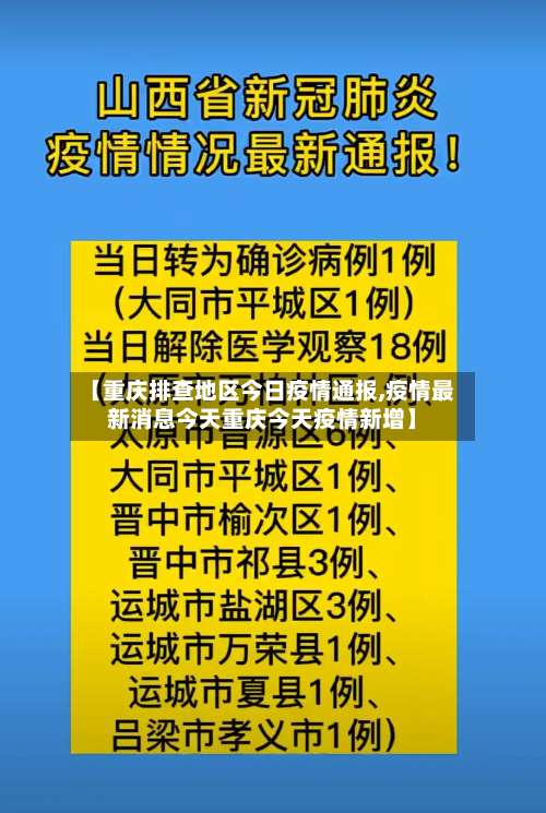 【重庆排查地区今日疫情通报,疫情最新消息今天重庆今天疫情新增】-第1张图片