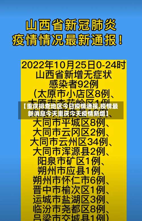 【重庆排查地区今日疫情通报,疫情最新消息今天重庆今天疫情新增】-第2张图片