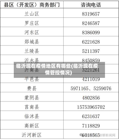 临沂现在疫情地区有哪些(临沂现在疫情管控情况)-第3张图片