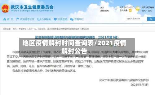地区疫情解封时间查询表/2021疫情解封公告-第2张图片