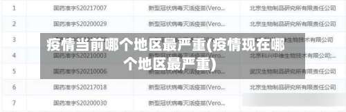 疫情当前哪个地区最严重(疫情现在哪个地区最严重)-第3张图片