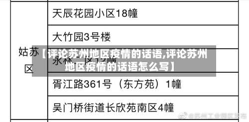 【评论苏州地区疫情的话语,评论苏州地区疫情的话语怎么写】-第1张图片