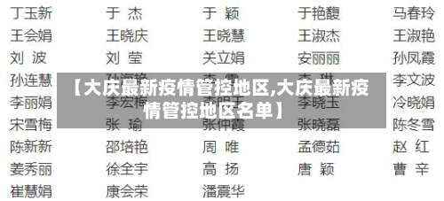 【大庆最新疫情管控地区,大庆最新疫情管控地区名单】-第3张图片
