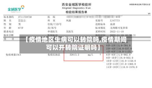 【疫情地区生病可以转院吗,疫情期间可以开转院证明吗】-第1张图片