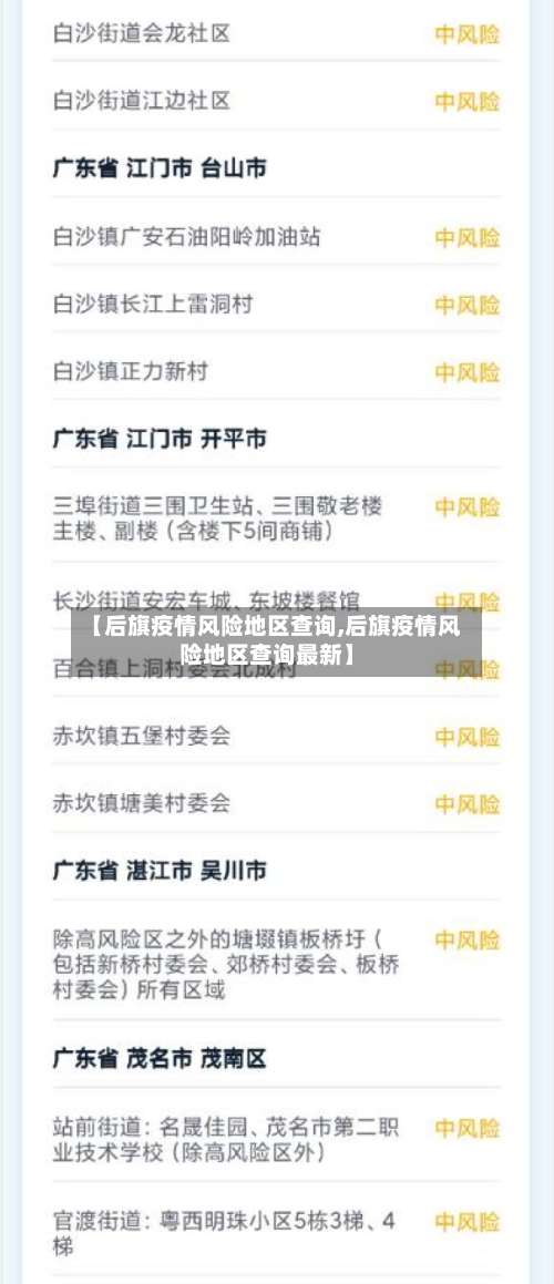 【后旗疫情风险地区查询,后旗疫情风险地区查询最新】-第1张图片