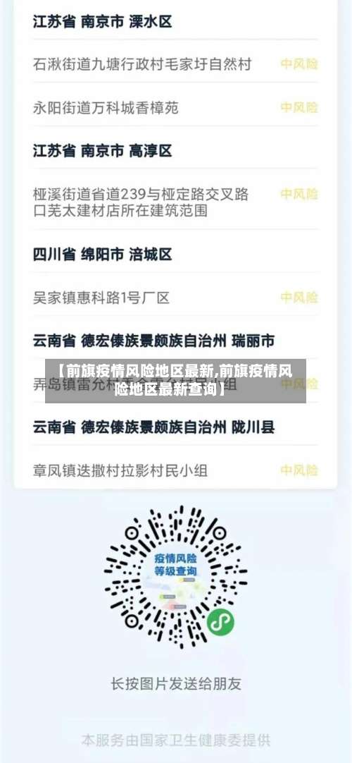 【前旗疫情风险地区最新,前旗疫情风险地区最新查询】-第1张图片