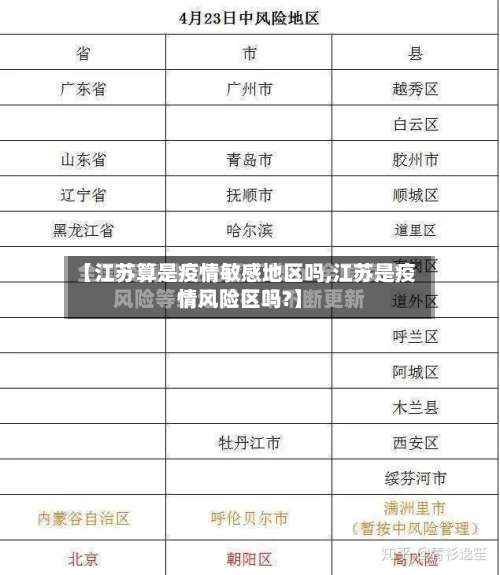 【江苏算是疫情敏感地区吗,江苏是疫情风险区吗?】-第2张图片