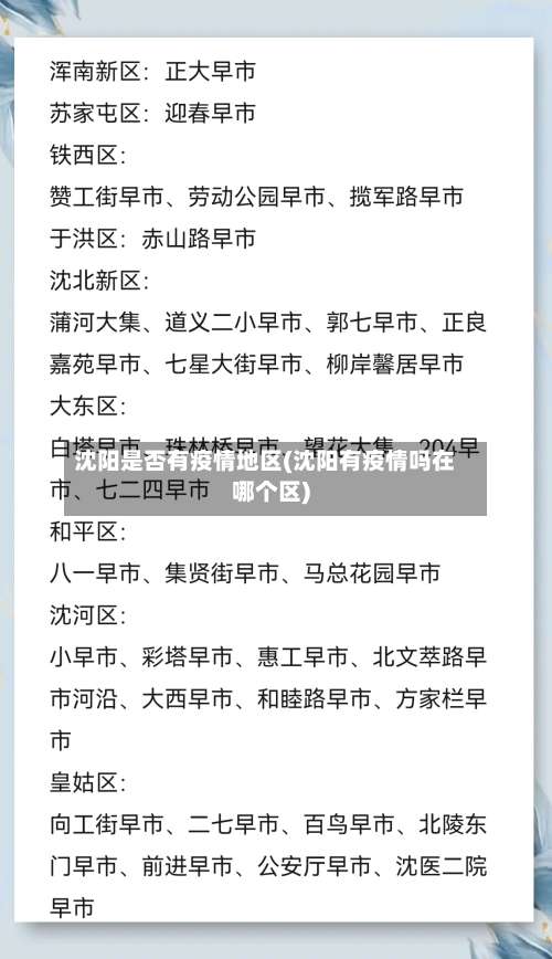 沈阳是否有疫情地区(沈阳有疫情吗在哪个区)-第2张图片