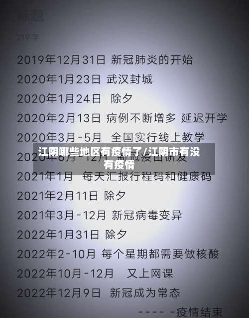 江阴哪些地区有疫情了/江阴市有没有疫情-第3张图片