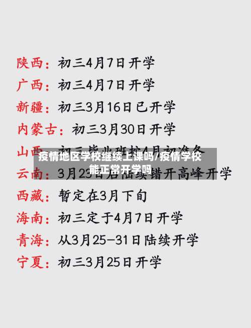 疫情地区学校继续上课吗/疫情学校能正常开学吗-第1张图片