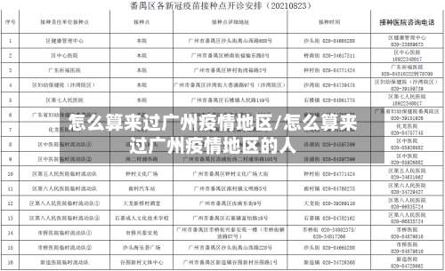 怎么算来过广州疫情地区/怎么算来过广州疫情地区的人-第1张图片