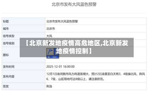 【北京新发地疫情高危地区,北京新发地疫情控制】-第1张图片