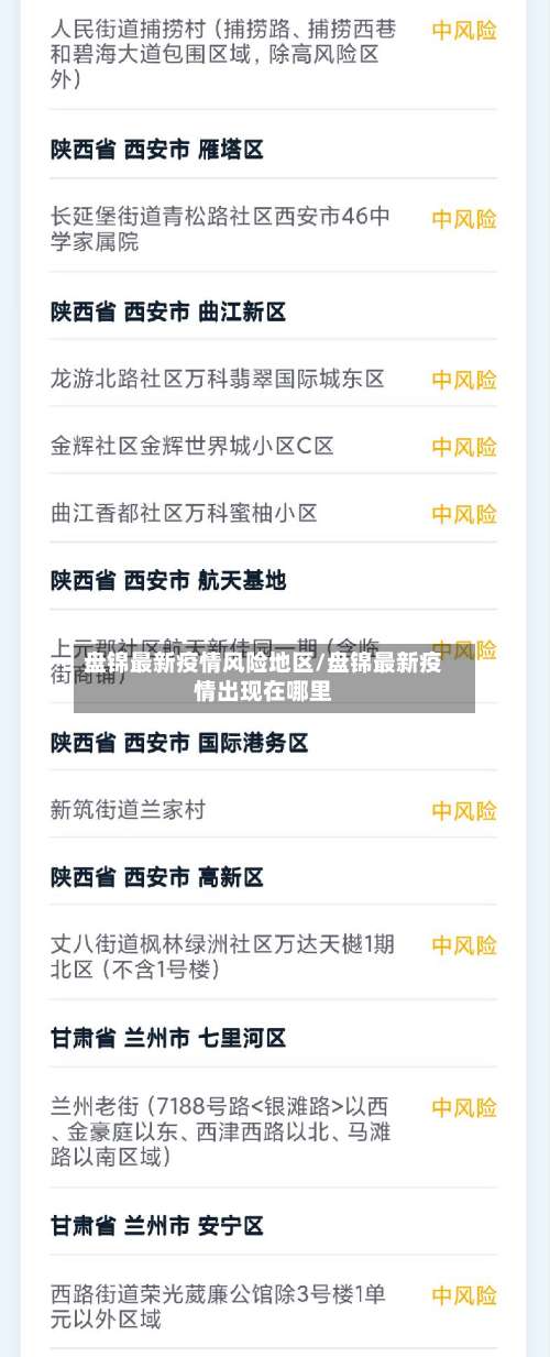 盘锦最新疫情风险地区/盘锦最新疫情出现在哪里-第3张图片