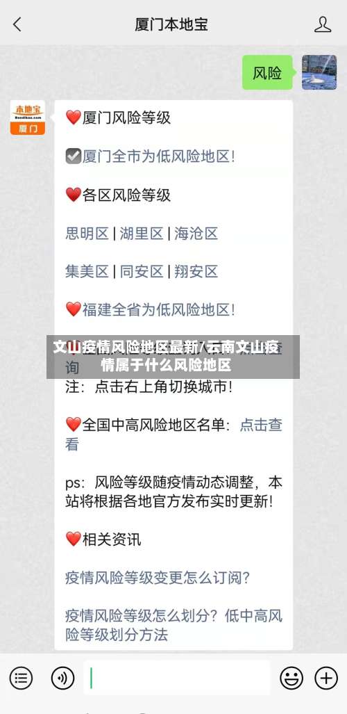 文山疫情风险地区最新/云南文山疫情属于什么风险地区-第2张图片