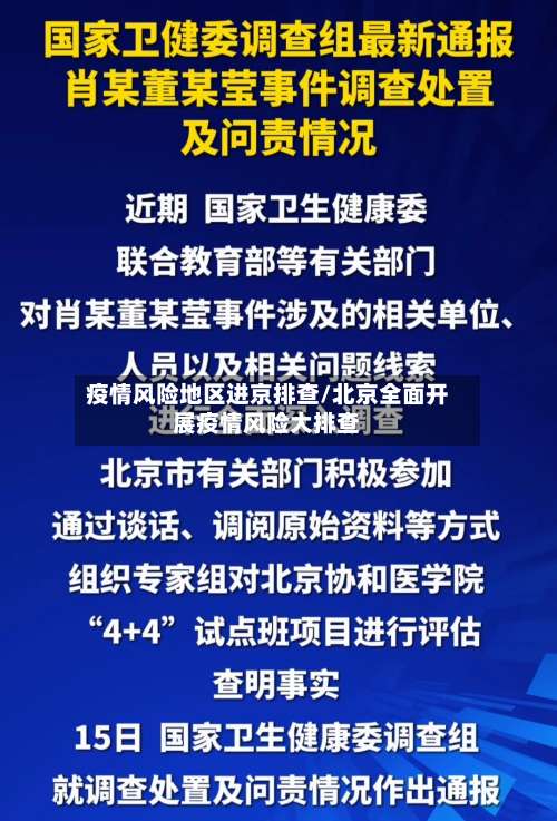 疫情风险地区进京排查/北京全面开展疫情风险大排查-第2张图片