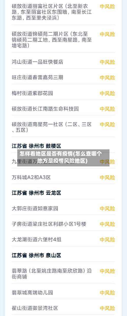 怎样看地区是否有疫情(怎么查哪个地方是疫情风险地区)-第1张图片