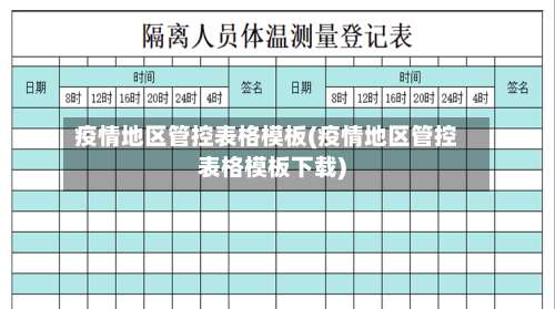 疫情地区管控表格模板(疫情地区管控表格模板下载)-第1张图片
