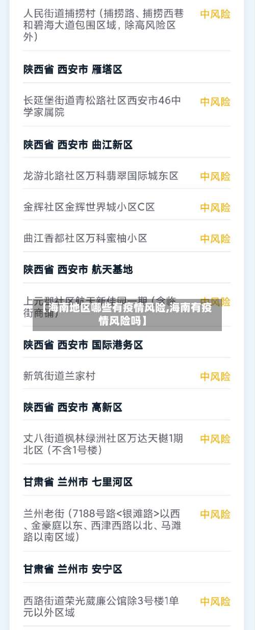 【海南地区哪些有疫情风险,海南有疫情风险吗】-第3张图片