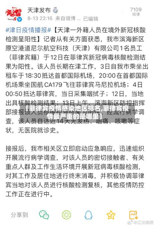 【菲律宾疫情感染地区排名,菲律宾疫情最严重的是哪里】-第2张图片