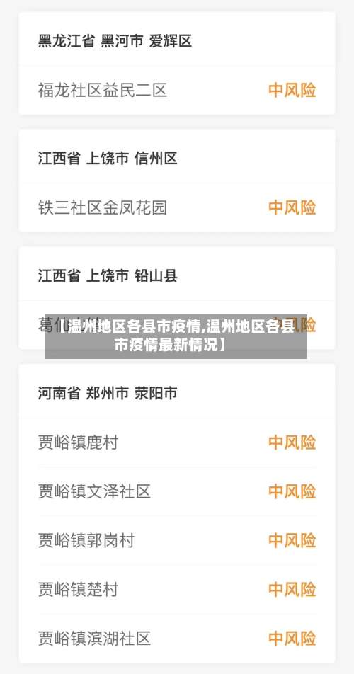 【温州地区各县市疫情,温州地区各县市疫情最新情况】-第1张图片