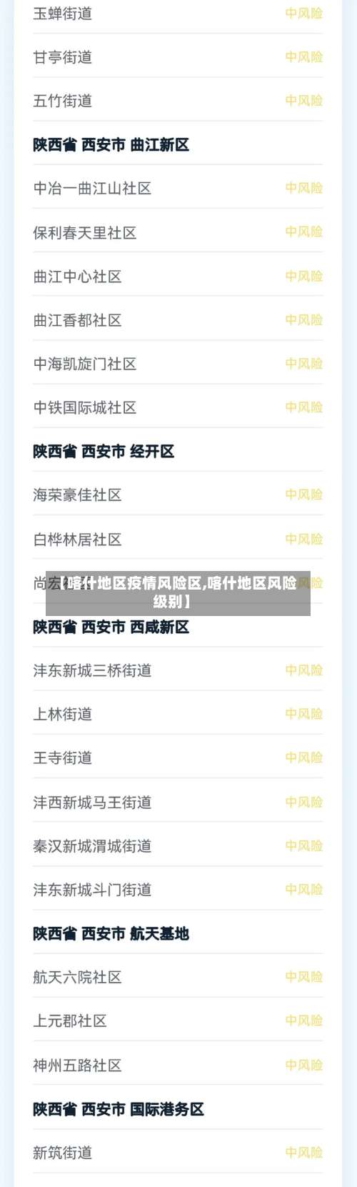 【喀什地区疫情风险区,喀什地区风险级别】-第1张图片