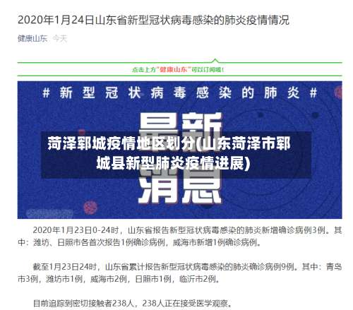 菏泽郓城疫情地区划分(山东菏泽市郓城县新型肺炎疫情进展)-第1张图片