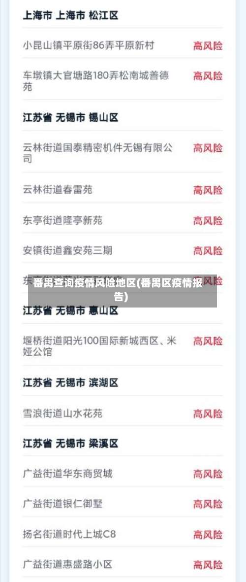 番禺查询疫情风险地区(番禺区疫情报告)-第2张图片