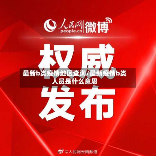 最新b类疫情地区查询/最新疫情b类人员是什么意思-第2张图片