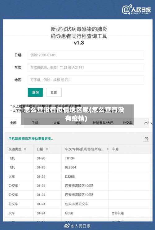 怎么查没有疫情地区呢(怎么查有没有疫情)-第1张图片