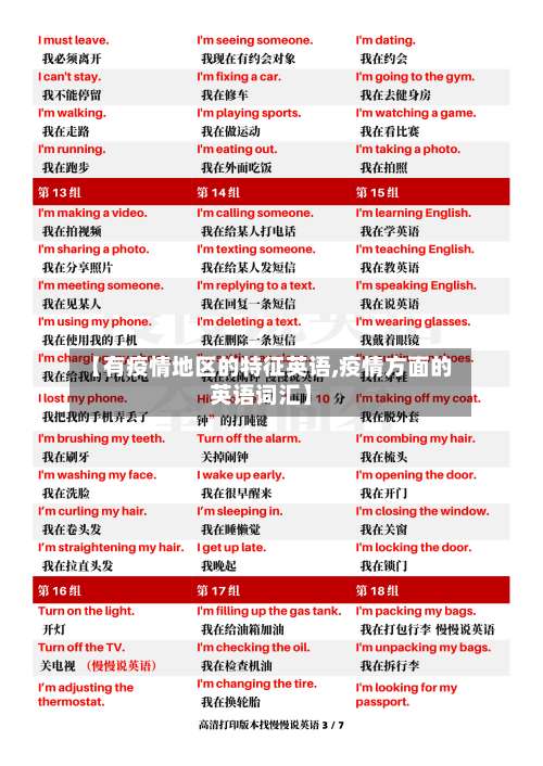 【有疫情地区的特征英语,疫情方面的英语词汇】-第1张图片