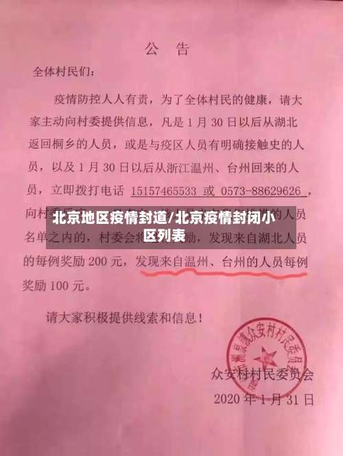 北京地区疫情封道/北京疫情封闭小区列表-第3张图片