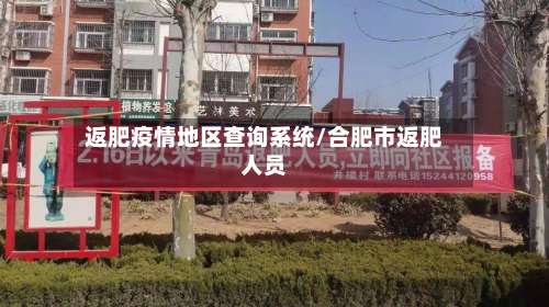 返肥疫情地区查询系统/合肥市返肥人员-第2张图片